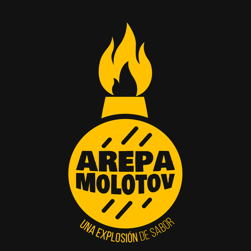 Logo Arepa Molotov - Roger Portillo